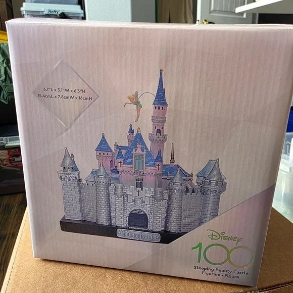 Disney 100 Sleeping Beauty Castle Figurine‎ Disneyland Tinkerbell Collectible