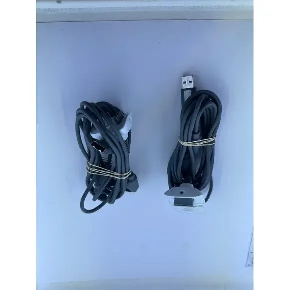 2 Microsoft Xbox 360 Game Controller USB Charging Cable Charger Cord OEM White