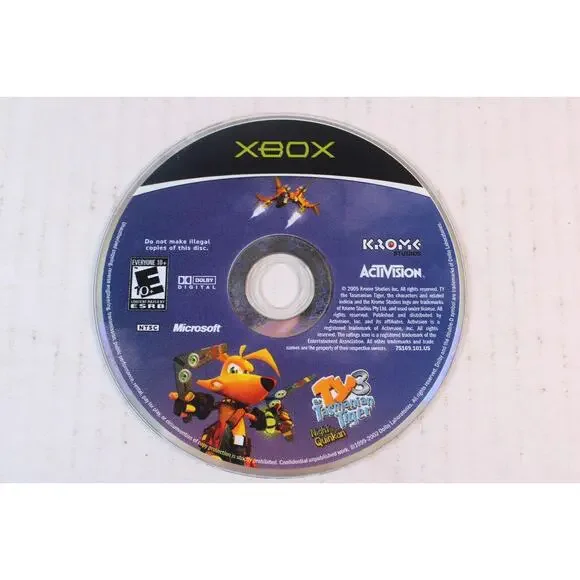 Ty The Tasmanian Tiger 3 Night of the Quinkan (Microsoft Xbox) Disc Only