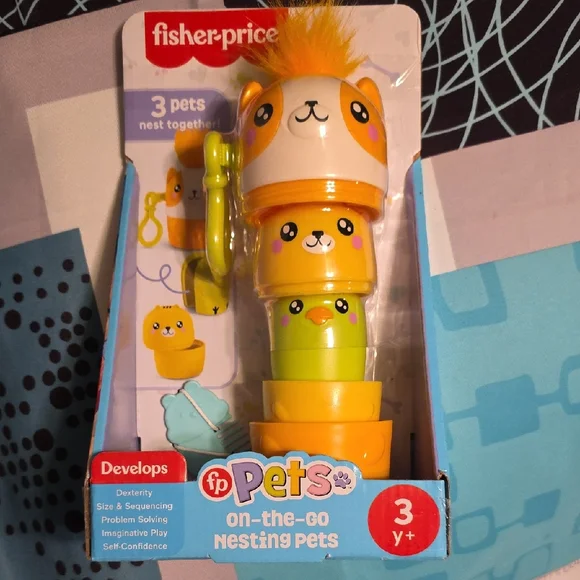 Fisher-Price Colorful,Pets On The Go Nesting Toy, 3yo+, Boxed & New