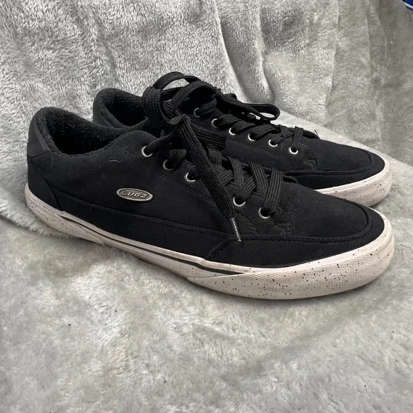 Lugz Mens Black Size‎ 10 Canvas Low Top Sneakers Lace Up Skate Style Streetwear
