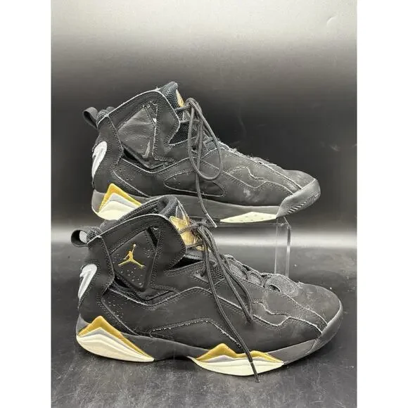 Jordan True Flight Black Metallic Gold 342964-070 Men’s Size 9