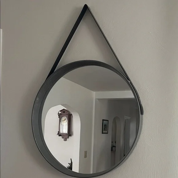 Sleek Black Wall Mirror