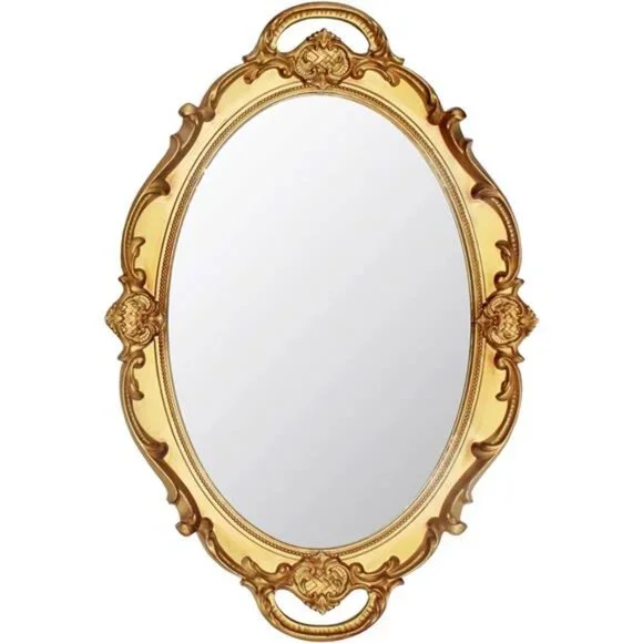 14.5 x 10 inchs Small Oval Antique Decorative Wall Mirror Vintage