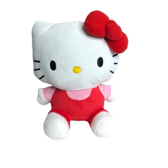 Hello Kitty Pink Red White 9in Plush Stuffed Animal Kids Coin Piggy Bank NEW‎