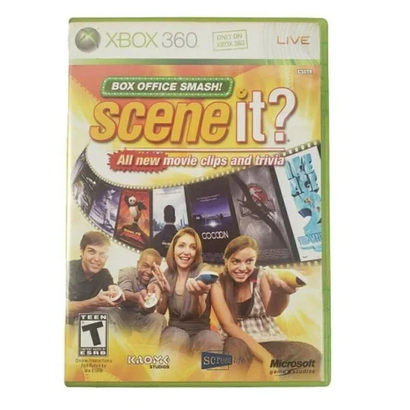 Microsoft Xbox 360 Scene It? Box Office Smash Video Game (Complete, 2008)