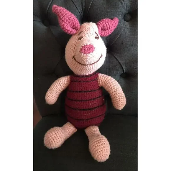 Winnie The Pooh Hand crocheted Piglet‎ VINTAGE