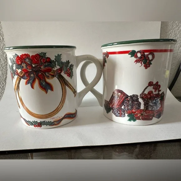 Vintage coffee mugs Potpourri Press TRIUMPHANT