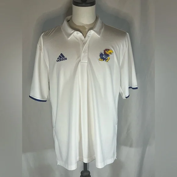 Adidas Kansas Jayahawks Performance/Coaching/Golf Climalite Polo