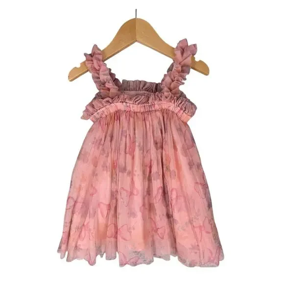 DISNEY JUNIOR MINNIE MOUSE BOW PRINT DRESS – TODDLER GIRLS – SIZE 2T – CLEAN
