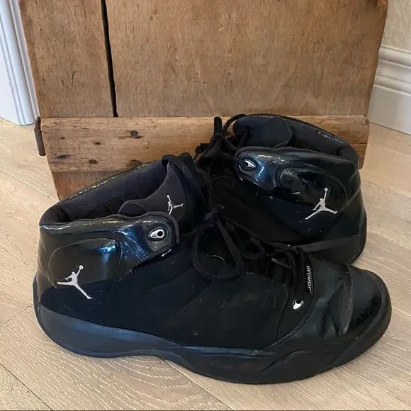 Vintage Nike Air Jordan Tennis Shoes High Top Black Mens Size 11