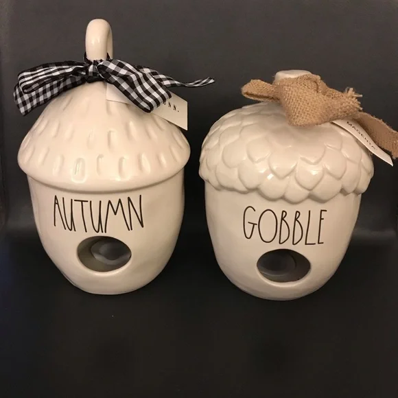 Rae Dunn Autume & Gobble Birdhouses