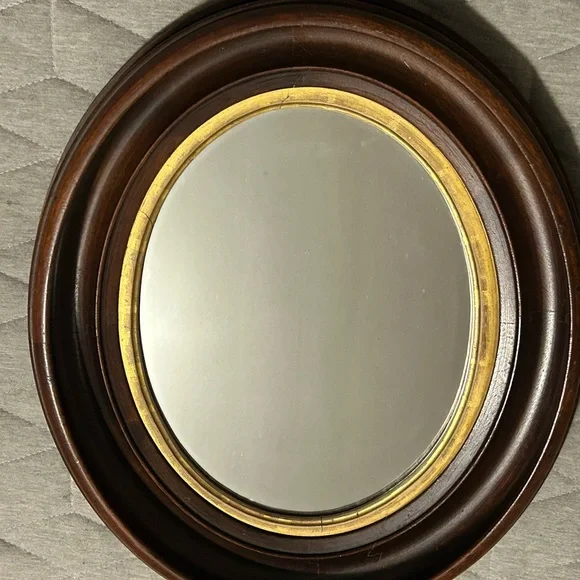 Elegant Vintage Brown and Gold Wall Mirror