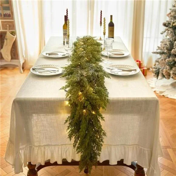 6FT Real Touch Cedar Garland Christmas Winter Artificial Faux Greenery Garland