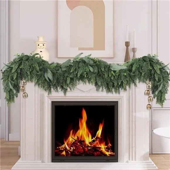 Christmas Decorations - 6ft Cedar Christmas Garland - Realistic Artificial