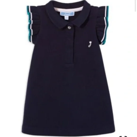 Jacadi Flutter Sleeves Polo Baby Dress