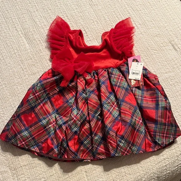 Barbie Red Plaid Dress with Bow