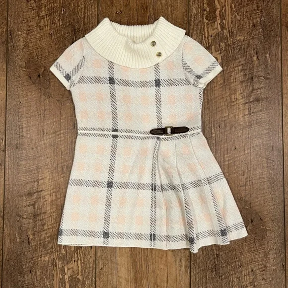 Janie and Jack Baby Girl Pleated Sweater Dress, Size 6-12 months