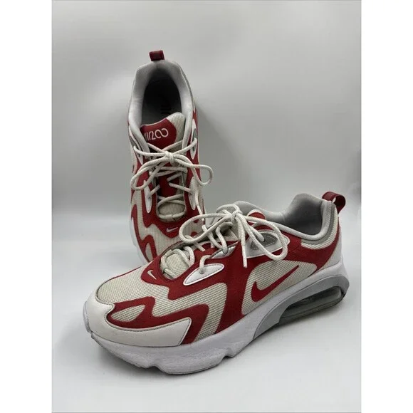 Mens Nike Air Max 200 University Red Fashion Athletic Casual AQ2568 100 Size 9.5