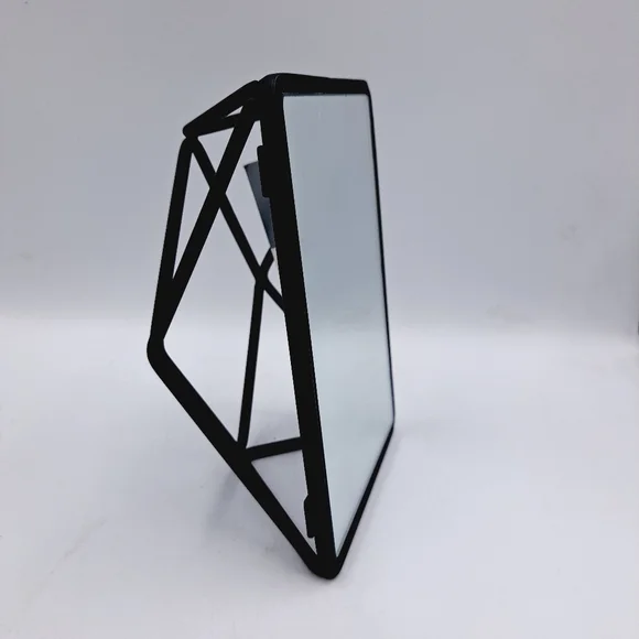 Sleek & Modern Black Geometric Freestanding Mirror