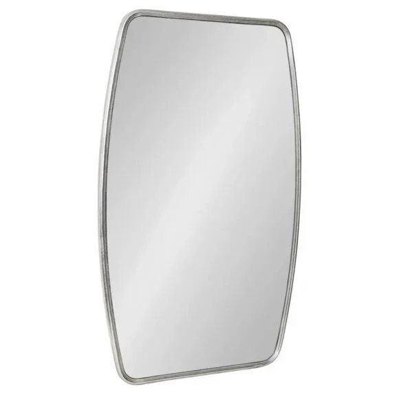 Kate and Laurel Caskill Barrel-shaped Framed Wall Mirror - 20x32 - Silver
