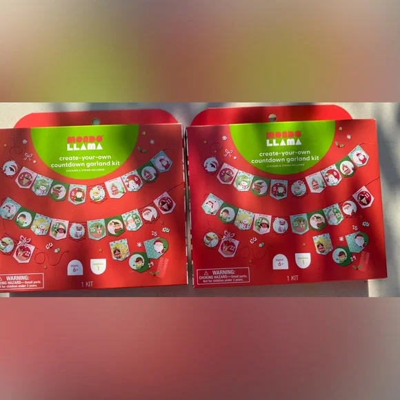Holiday Craft Christmas Countdown Paper Garland Kit - Mondo Llama New