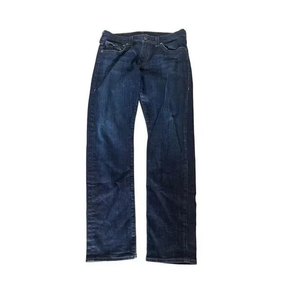 True Religion GENO Men’s Relaxed Slim Jeans Size 34 Dark Wash