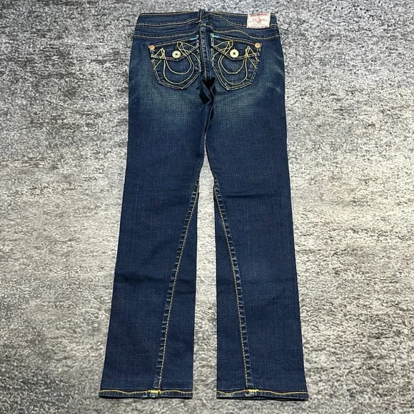 True Religion Johnny Big T Jeans 30x32 Blue Low Rise Straight Y2K Hip-Hop Grunge
