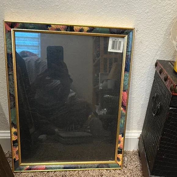 Vintage 90’s Floral Patterned Wall frame with Gold Trim