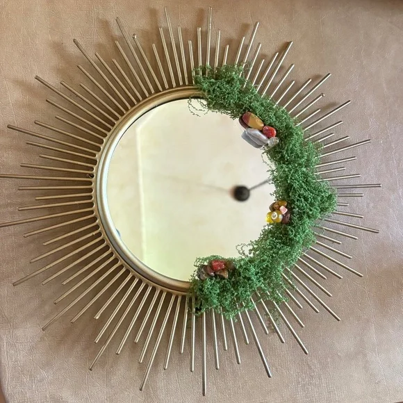 Crystal sunburst mirror