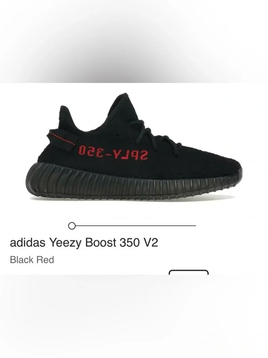 adidas Yeezy Boost 350 V2 Black with Red Accents
