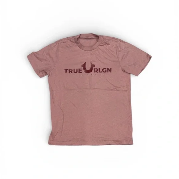 33. True Religion Men's Dusty Rose Tee Size Small