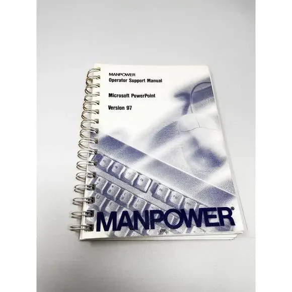 Manpower Operator Support Manual, Microsoft PowerPoint Version 97 Pre-Owned
