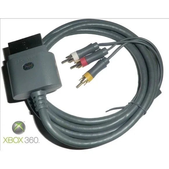 Genuine Microsoft Xbox 360 Composite AV Cable -Standard RCA Audio Video Cord NEW
