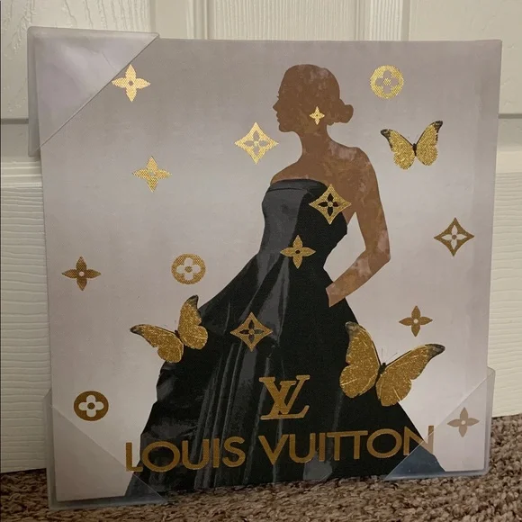 FASHION INSPIRED Gold and Black Dress Picture - Wall Art