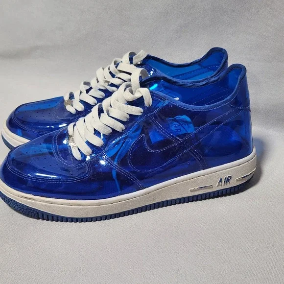 Nike Air Force 1‎ Low Translucent Blue White 630125-043 Mens 9.5 Vintage 2000