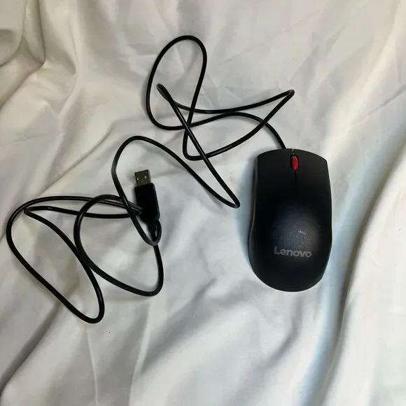 Lenovo Black and Red‎ Wired Mouse