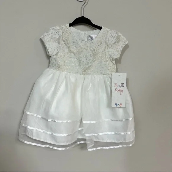 NWT Biscotti Baby White Dress in Size 12 Months