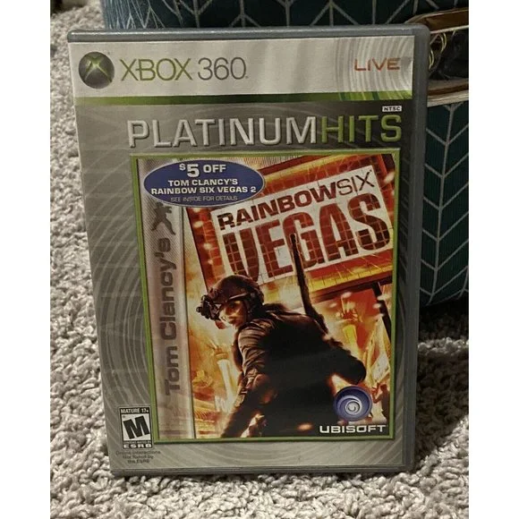 Tom Clancy Rainbow Six Vegas (Microsoft Xbox 360) Rated Mature 17+ No Manual