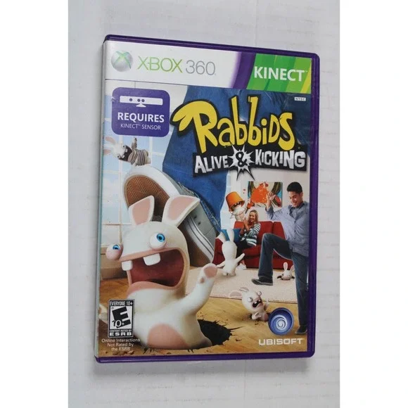 Rabbids Alive and Kicking (Microsoft XBOX 360 Kinect) Authentic, tested/works