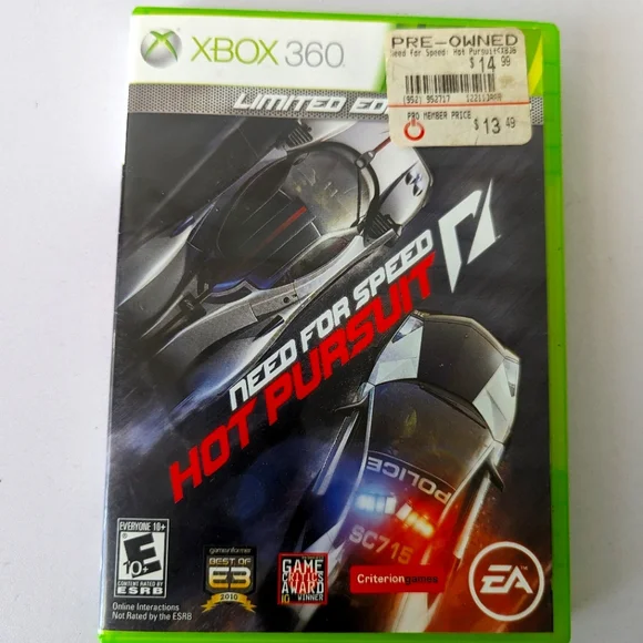 Xbox360 Need for Speed: Hot Pursuit CASE ONLY Limited Edition Microsoft 2010