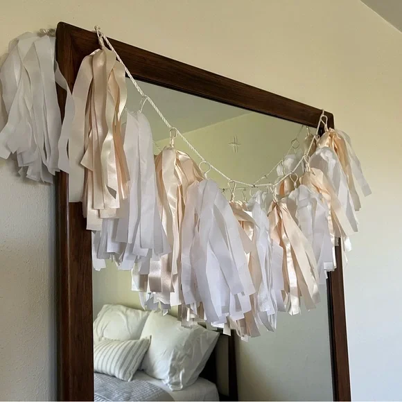 Sweet & Simple White and Cream Tassel Garland