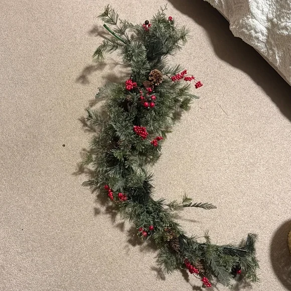 Festive Green and Red Holiday Garland