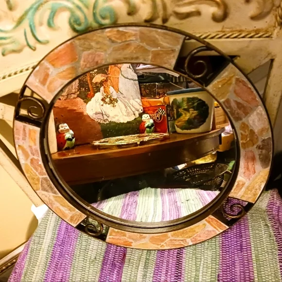 🌺💐Pier 1 Imports Bronze Mirrored 🐲🦩🌸Vanity Tray, The Perfect Decor.🐧🐬🐳🐋