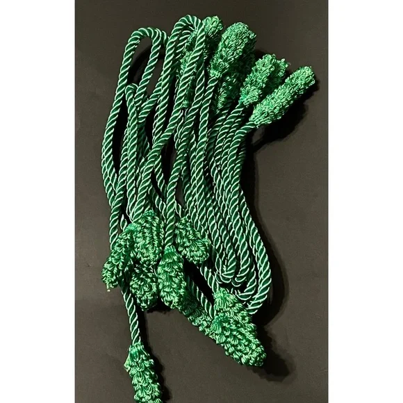 Green Decorative Banister Ties Corded Package Toppers