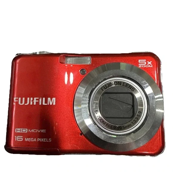 Fujifilm Digital Camera FinePix AX650 16.0MP Red Tested Japan W/case