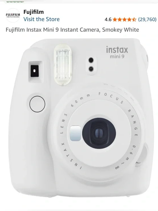Fujifilm Instax Mini 9 Instant Camera - White