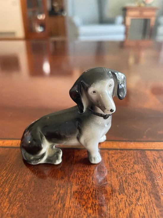 Vintage Ceramic Dachshund Figurine made in Germany signed