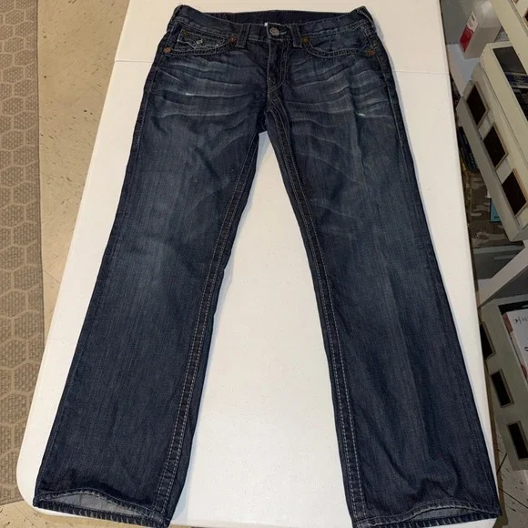 True Religion Ricky Big T Jeans Denim Size 33 Blue