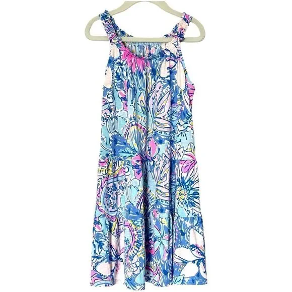 Lilly Pulitzer Girls “Got Your Back”Mini Loro Dress Size M 6/7